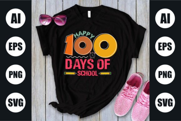 100 Days of School Shirt Graphics & T-Shirt Designs