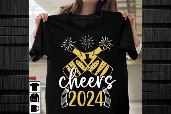 Cheers 2024 SVG Design: Graphics for T-Shirt Designs