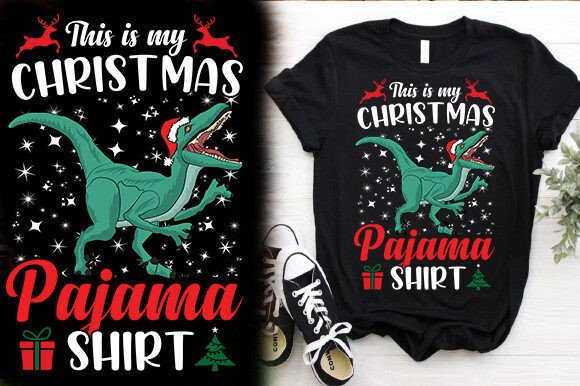Christmas Pajama Shirt Graphics for T-Shirt Designs