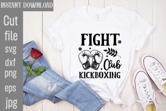 Fight Club Kickboxing SVG: Bold Graphics for T-Shirt Designs