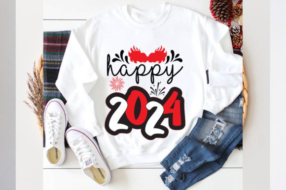 Happy 2024 Graphics for T-Shirt Designs
