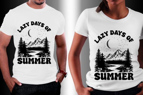 Lazy Days of Summer T-Shirt Design Graphics