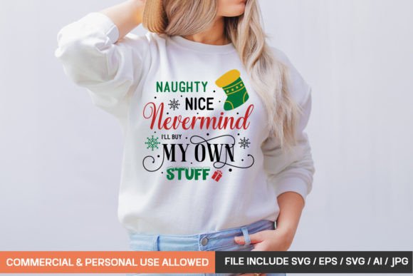 Naughty Nice Graphics for T-Shirt Designs