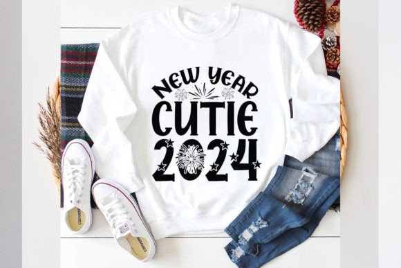 New Year Cutie 2024 Graphics for T-Shirt Designs