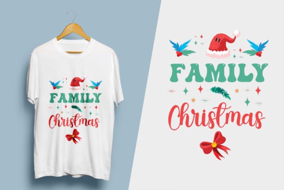 Retro Family Christmas Graphics & Print Templates