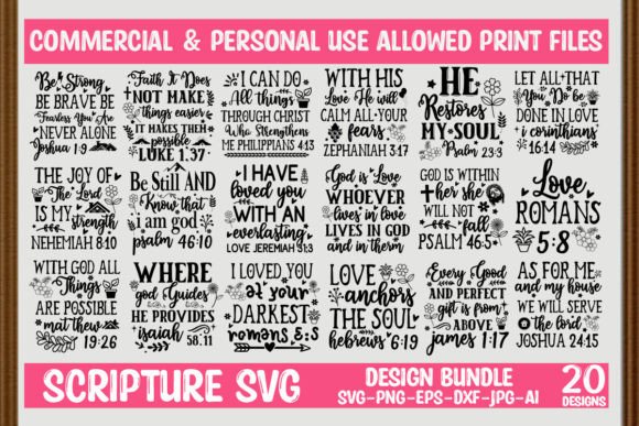 Scripture SVG Bundle: Elevating Graphics for T-Shirt Designs